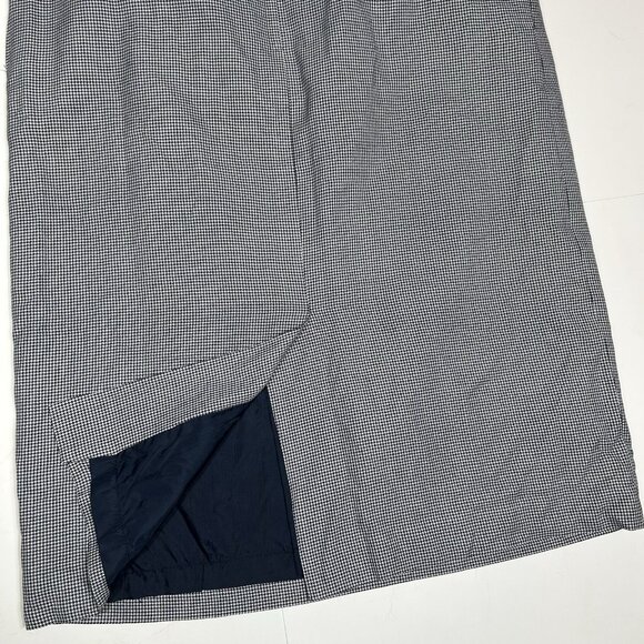 Vtg Le Suit Women 2pc Skirt Suit Short Sleeve Blue Houndstooth Lined 2 Button 14 - Picture 10 of 10